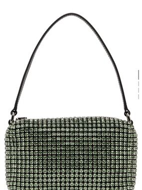 Alexander Wang Green Crystal Embellished Shoulder Bag